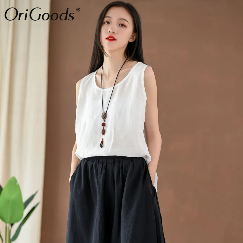 Майка женская однотонная черная/белая без рукавов с круглым вырезом|Майки| |