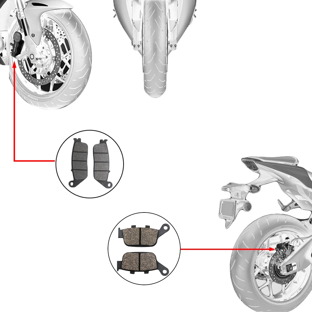 Sclmoto для Honda CBR500R CBR 500 R 2013 2014 2015 мотоциклетные тормозные колодки передние и задние