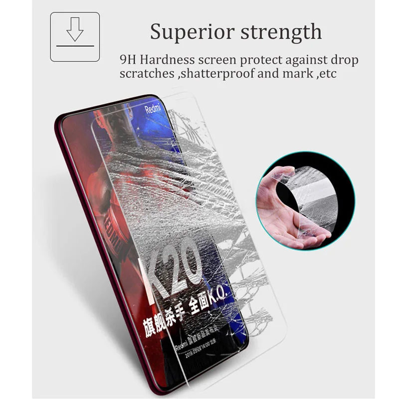 2 Упак. 2.5D 9H закаленное стекло для Xiaomi Redmi K20 K20Pro Защитная пленка экрана чехол Mi 9T mi9T