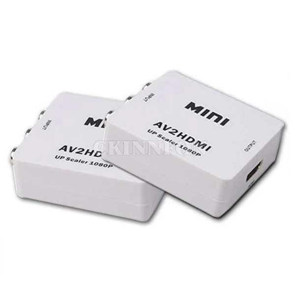 

20 шт./лот Mini AV в HDMI-совместимый видеоконвертер AV2HDMI-compatible AV в HDMI-совместимый 720p 1080p