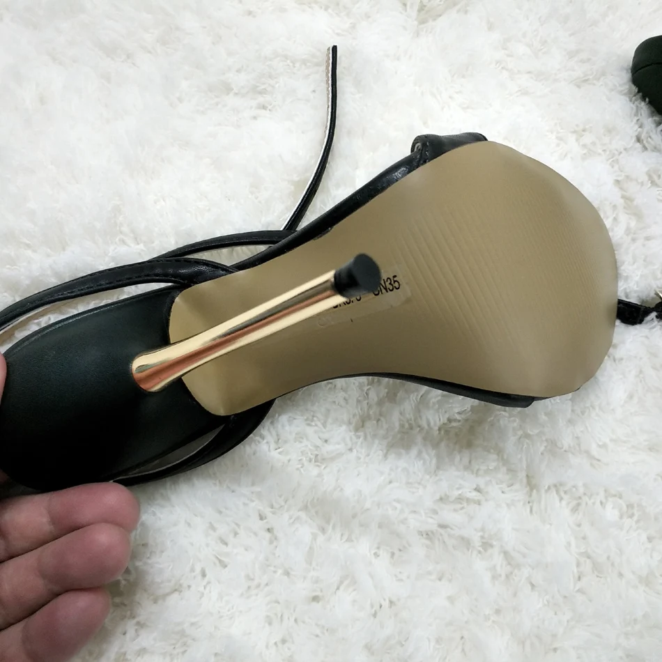 Женские туфли на шпильке железной Босоножки высоком каблуке пикантная обувь