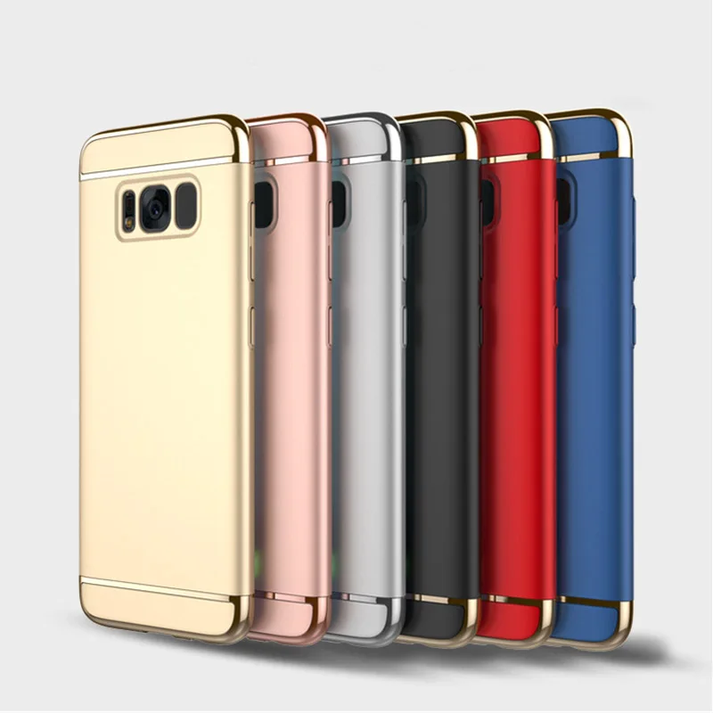 Для Samsung S6 S7 S8 чехол рамка задняя крышка ультра тонкий жесткий 3 в 1 защитный для