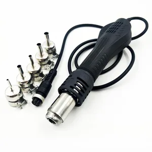 Промышленный пистолет, ручка для распайки и пайки для 858D 8586 8858 852 878 952 853, ремонтная станция для починки пайки + 5 насадок