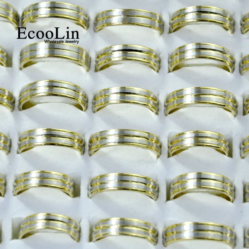 100 шт. кольца из нержавеющей стали в матовую полоску|stainless steel ring|brand rings for womenfashion