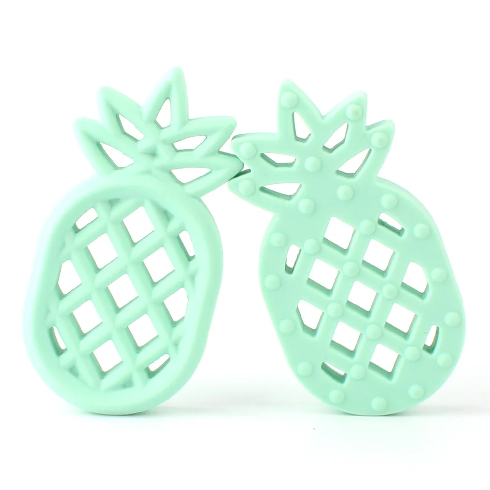 38 Mint Green Keep& grown ананас Силиконовые Прорезыватели бусы, не содержат Бисфенол А подарок бижутерия соска зажимы пустышка цепь ребенок Mordedor De силикон - Цвет: 38 Mint Green