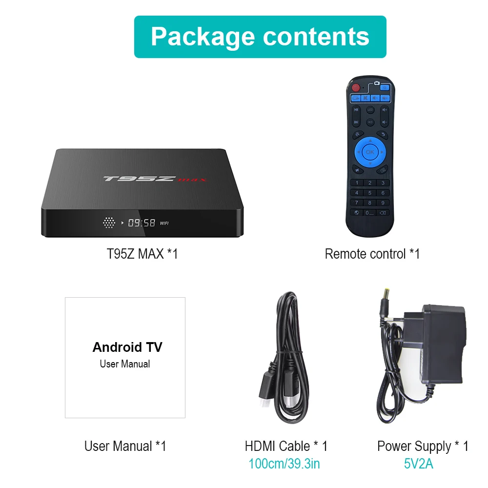 PULIERDE T95Z макс 3 Гб оперативной памяти 32 встроенной ТВ Box Android 7 1 Amlogic S912 Octa Core 2 4 ГГц + Wi