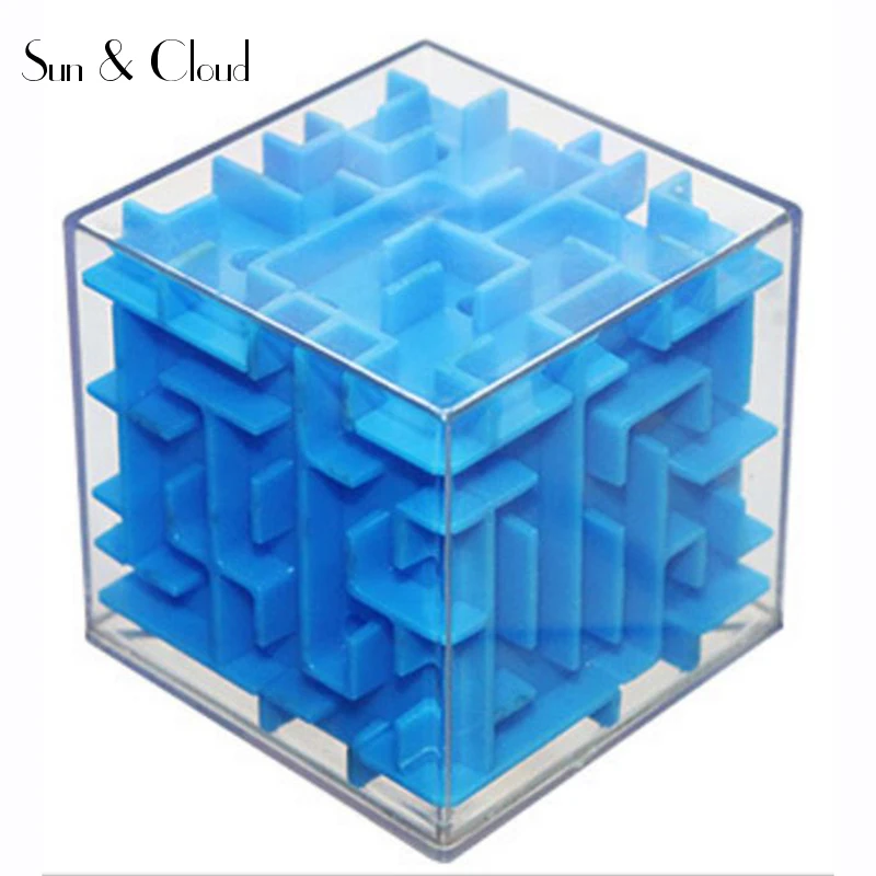 High Quality Transparent 6cm 4 Colors Maze Magic Cube Cubos Early Childhood Educational Intelligence Gift Magique Adult Kids Toy | Игрушки и