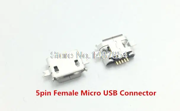 10 шт. 5pin гнездовой разъем Micro USB SMD 2 фиксированных фута широко используется в