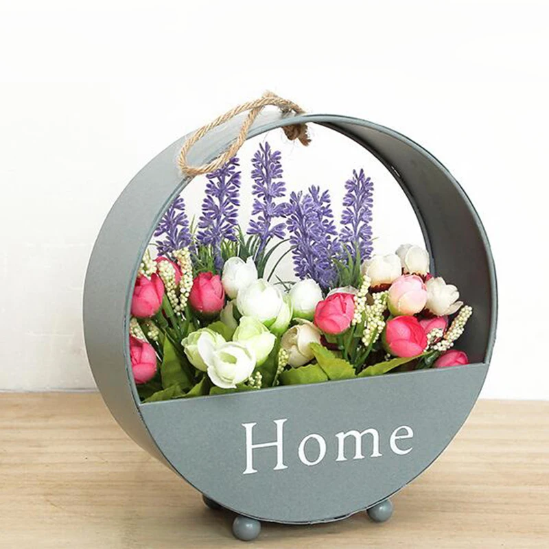 Скандинавский Настенный декор железные подвесные корзины для хранения белый черный серый настенная подвесная полка креативные домашние украшения кулон