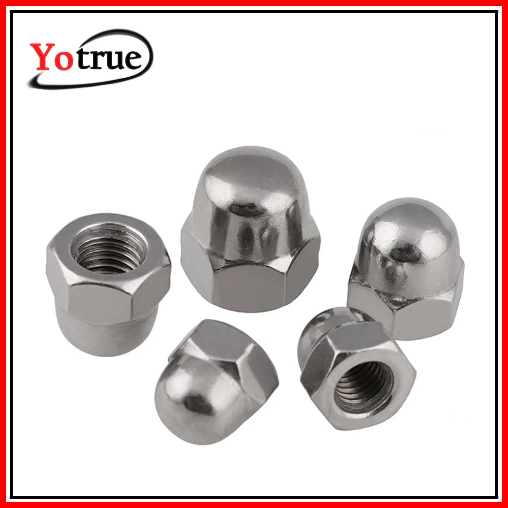 5-10pcs/lot stainless steel 1/4 5/16 3/8 7/16 1/2 5/8#6#8#10 British/American system Nuts Acorn Nuts cap nut blind nuts