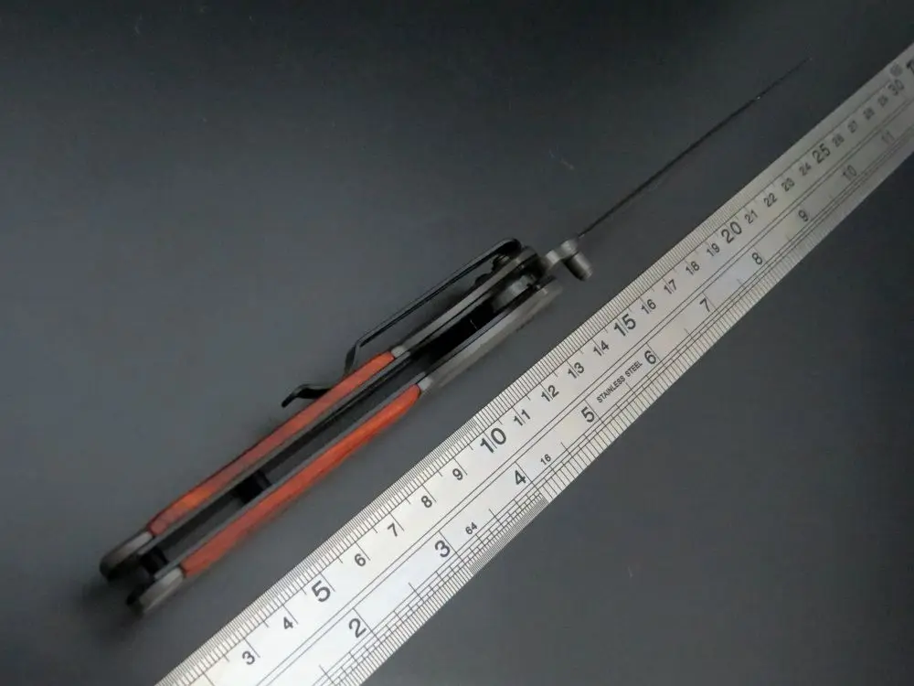 Популярный китайский складной нож DA43 стальное лезвие Красная деревянная ручка