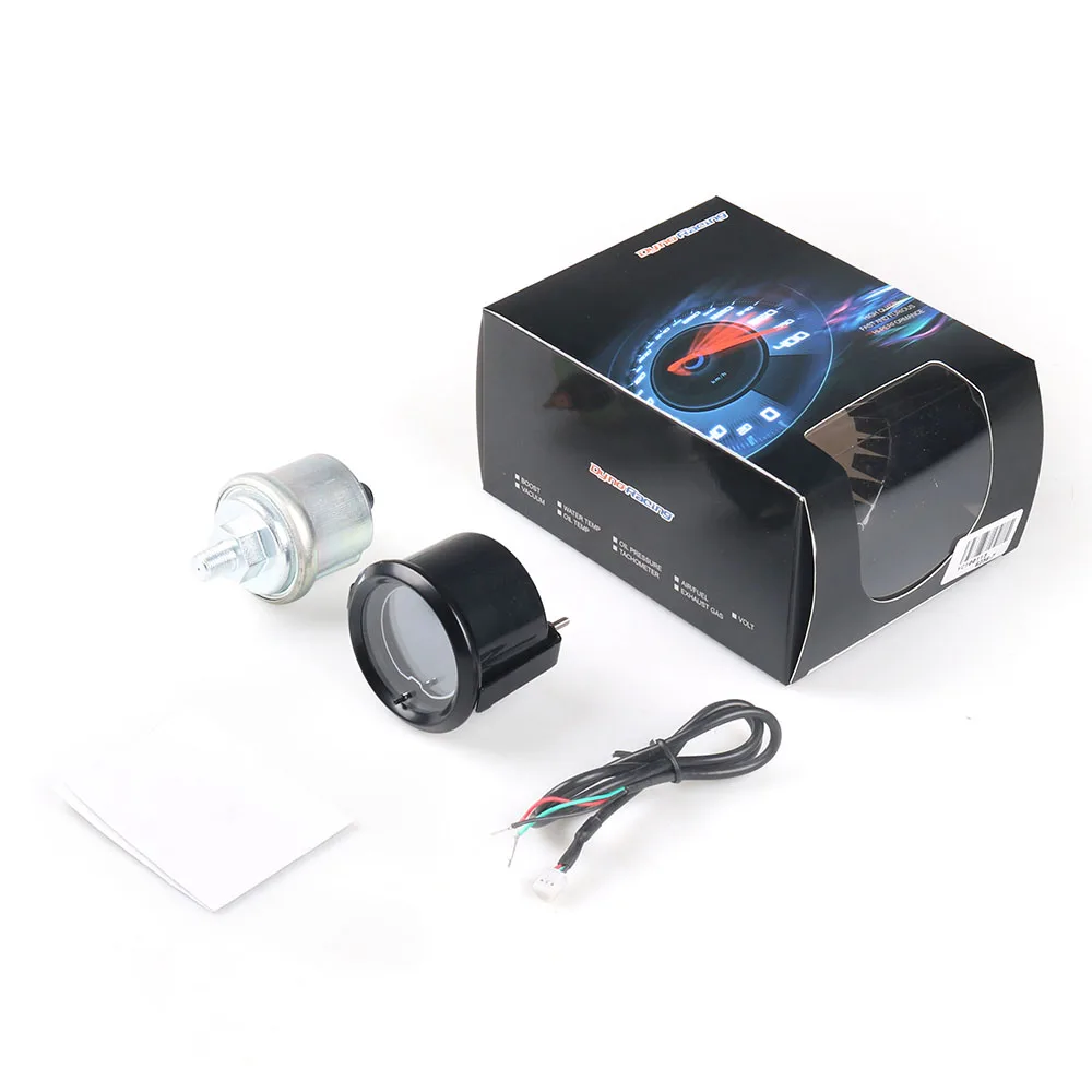 Абсолютно новый 2 &quot52 мм Датчик давления масла EVO 7 цветов lcd Красочный 0 150 PSI