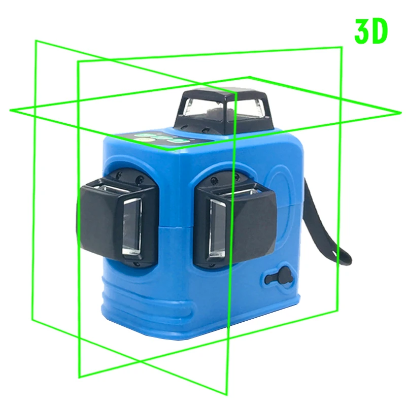 Лазерный 3D уровень XEAST зеленая самонивелирующаяся линия 12 линий 360 градусов