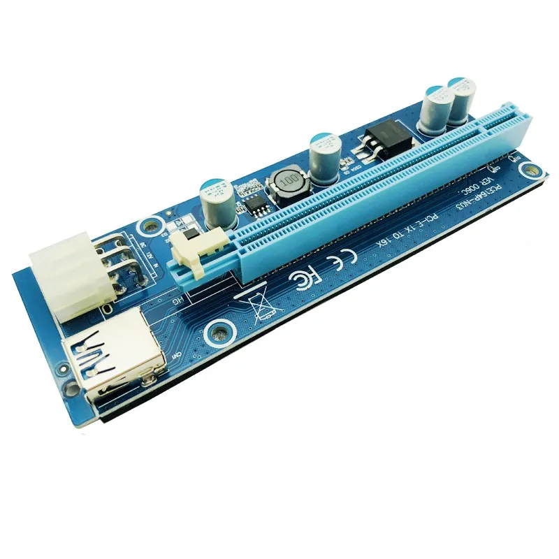 100 шт. PCI Express Riser Card E удлинитель 1x к 16x адаптеру USB 3 0 кабель SATA 6Pin IDE Molex Power для BTC Miner