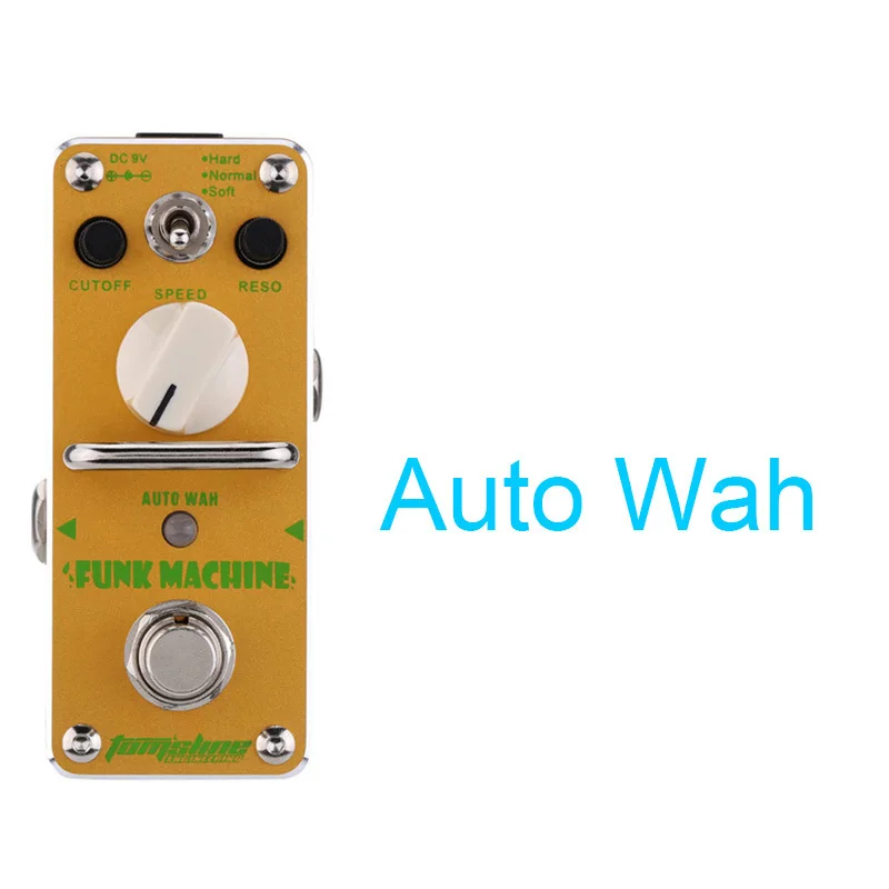 Tomsline Гитары эффект мини педали один эффекты тюнер хора Overdrive Booster Fuzz d.i эхо реверберации Wah равных сжатия педаль - Цвет: Auto Wah