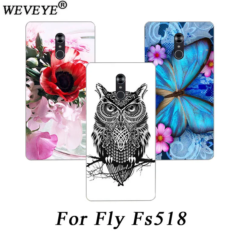 WEVEYE чехол для телефона с принтом идеальных цветов животных и башен для Fly Cirrus 13 FS518 Чехлы «сделай сам» для Fly Fs518