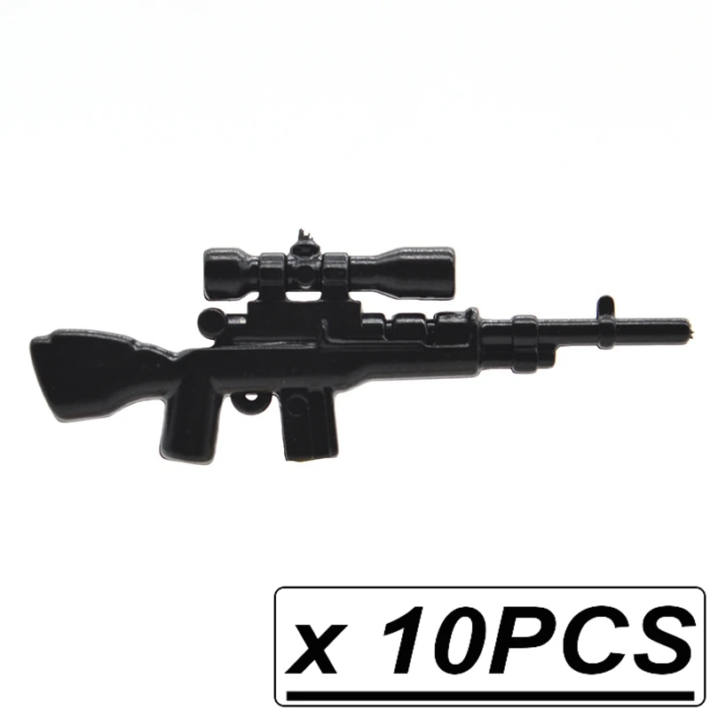 CPJ30077 M14A 10 шт./лот WW2 военное оружие MP5KS армии Книги об оружии M249 SG552-S M4A1 M14A часть строительные блоки аксессуары игрушки для детей - Цвет: CPJ30077 M14A