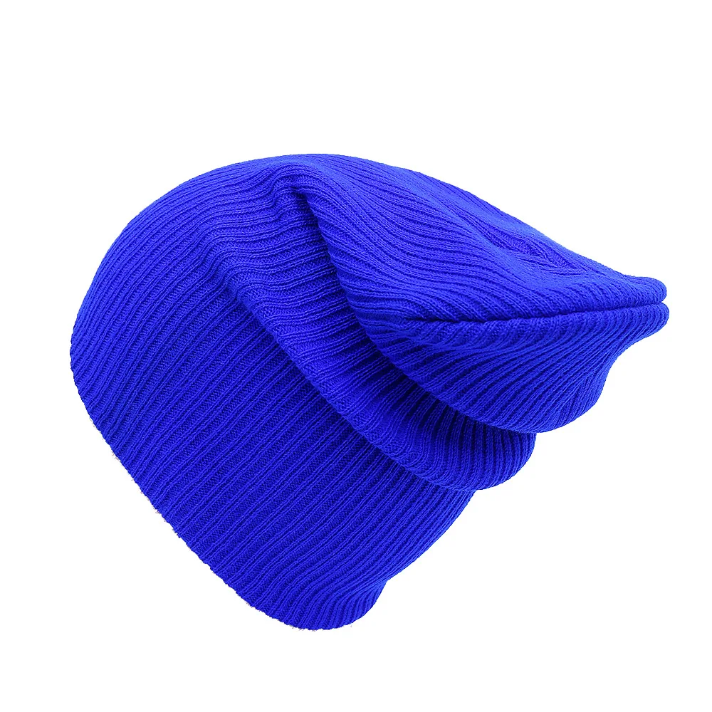 Blue IMucci, шерстяная вязаная Шапочка, шапка для мужчин и женщин, зимняя теплая Женская лыжная шапка s Gorro, вязаная шапка с черепом, хлопковые шапки - Цвет: Blue