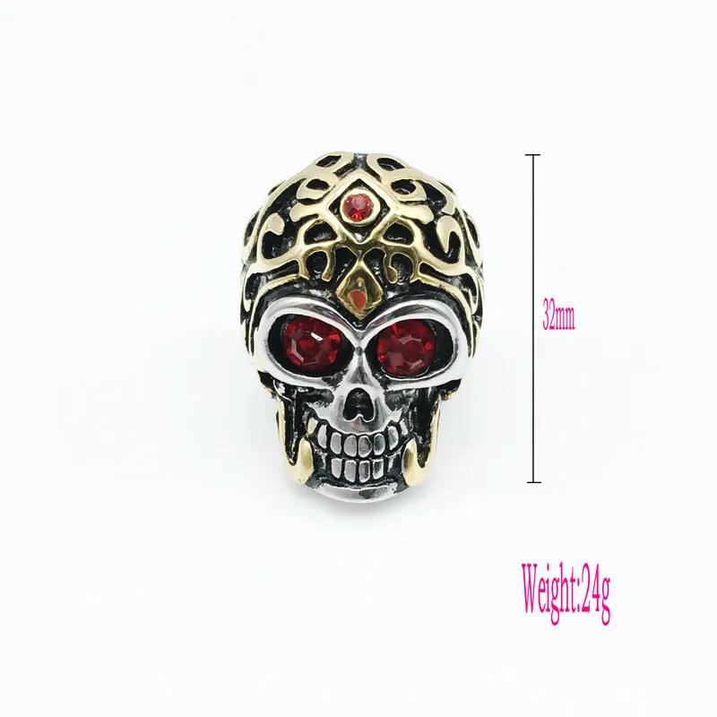 Модные мужские кольца с черепами из нержавеющей стали в стиле панк для вечеринок