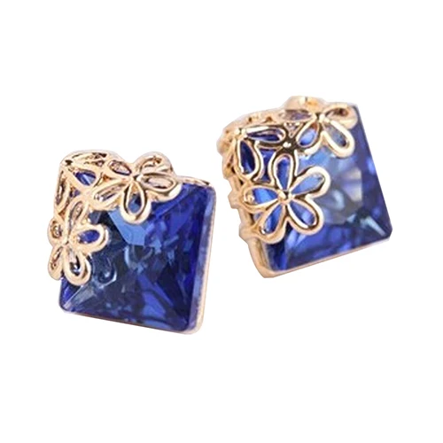 Женские кристально прозрачные стразы в Корейском стиле ярко-синие