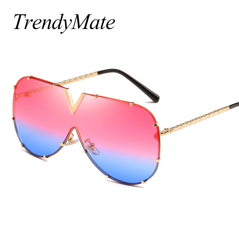 Солнцезащитные очки в стиле оверсайз с заклепками унисекс 1337T|shades men|brand sun glassesbrand