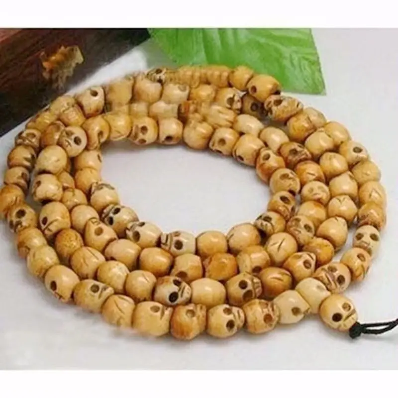 10# Tibet Buddhism 108 bone Skull Prayer Bead Mala Necklace | Украшения и аксессуары