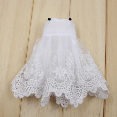 dress Icy Blyth Doll jecci Пять шарнирная кукла нео белое платье костюм розовое пальто, только костюм без куклы - Цвет: dress