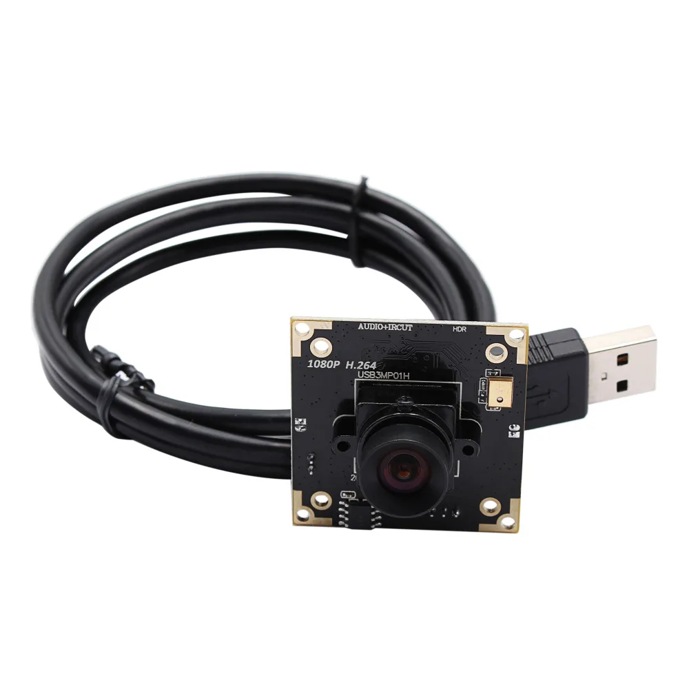 Модуль камеры без искажений 3MP 2048X1536 WDR usb плата H.264/MJPEG/YUY2 Aptina AR0331 промышленная