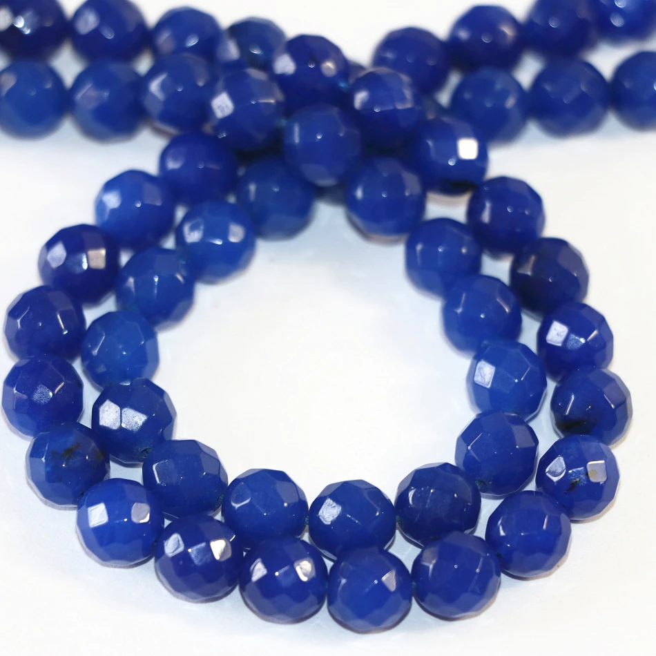 

Fashion Lapis lazuli 4mm 6mm 8mm 10mm 12mm new faceted round loose beads diy elegant jewelry B11