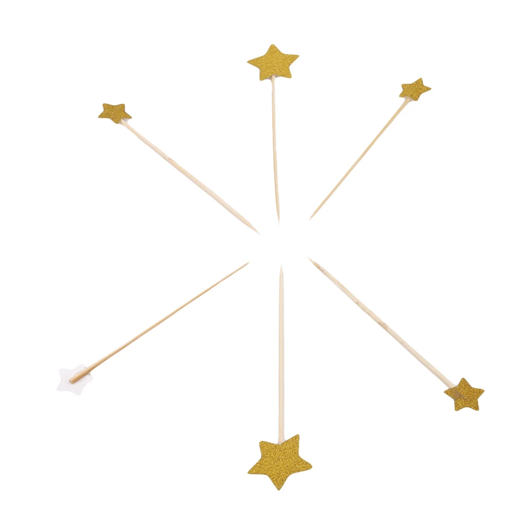 6 штук упак. торт ко дню рождения красочная Звезда карта вставляемая для