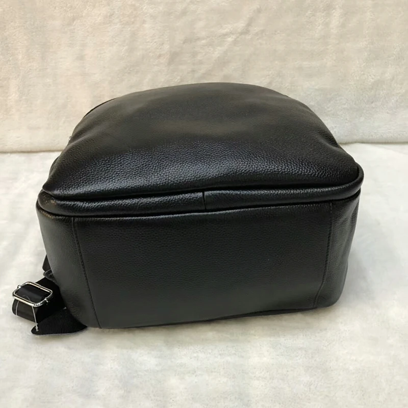 Мужской вместительный рюкзак из 100% натуральной кожи дорожный ранец для ноутбука