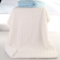 new double thick lambskin rose kids baby blanket plaids small blanket towel travel office sofa blankets throw manta bedspread