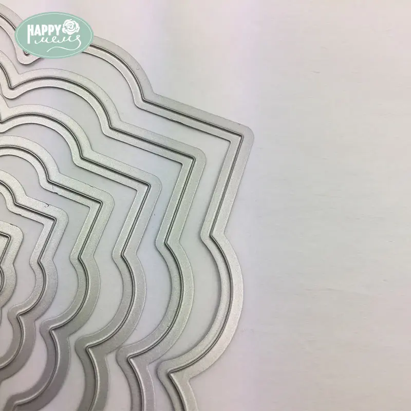 Happymems металлические резные штампы форма для высечки 6 шт. неправильная квадратная