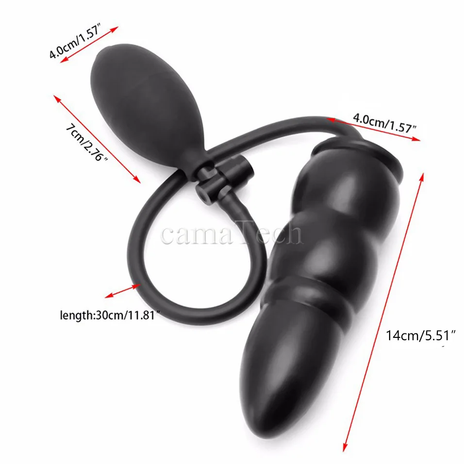 camaTech Air-filled Anal Plugs Inflatable Dildo Rubber Expandable Vagina Butt Stopper Pump Up Beads Intumescent Expander Sex Toy | Красота и