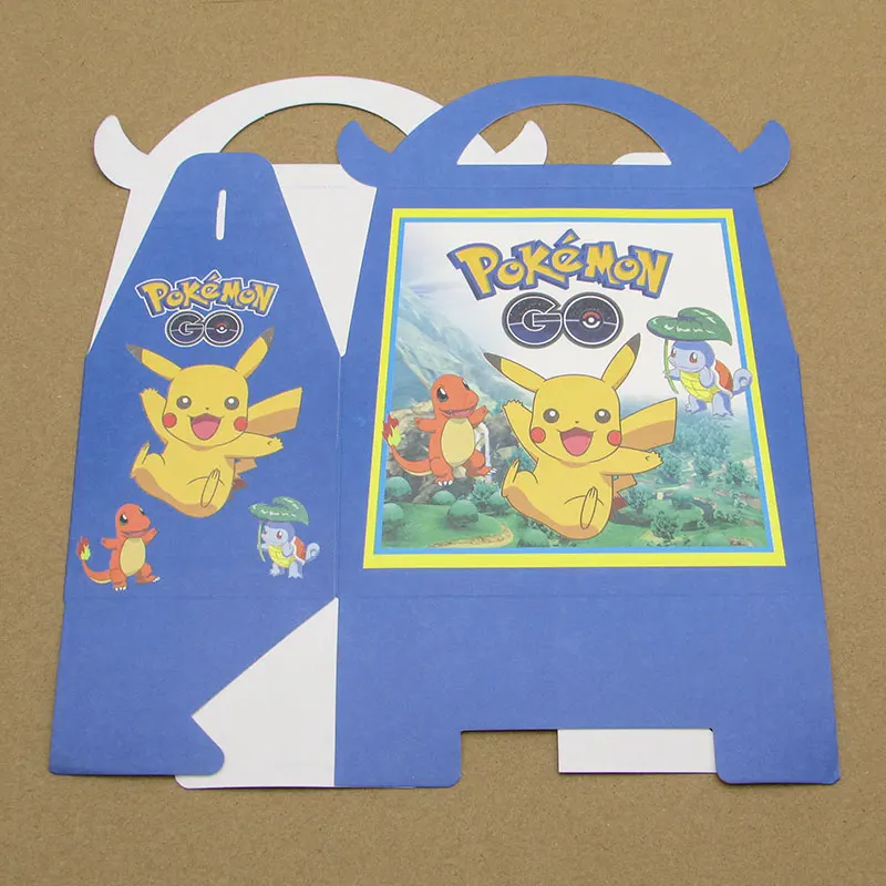 pokemon x6pcs 6 шт. Мультяшные Микки Сумочка Мстители коробка для конфет День Рождения украшения детские бумажные подарочные коробки Детские принадлежности для душа - Цвет: pokemon x6pcs