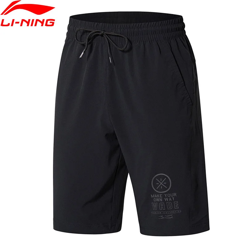 Мужские баскетбольные шорты Li-Ning 88% полиэфир 12% спандекс с буквенным принтом