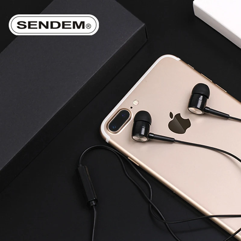Sendem V5 Спорт бас музыки наушники стерео эффект Проводная гарнитура с микрофоном в