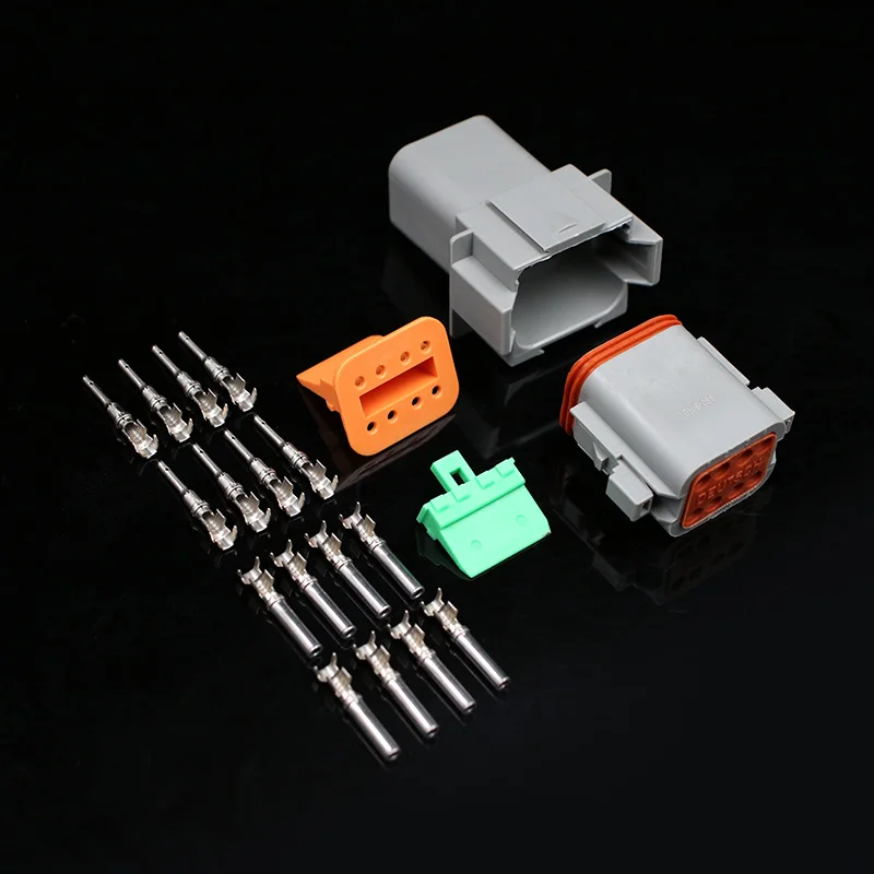 8P 1 компл. Deutsch DT разъем DT06-2S/DT04-2P 2P 3P 4P 6P 8P водонепроницаемый Электрический разъем для автомобиля двигатель грузовик с шпильками 22-16AWG - Цвет: 8P