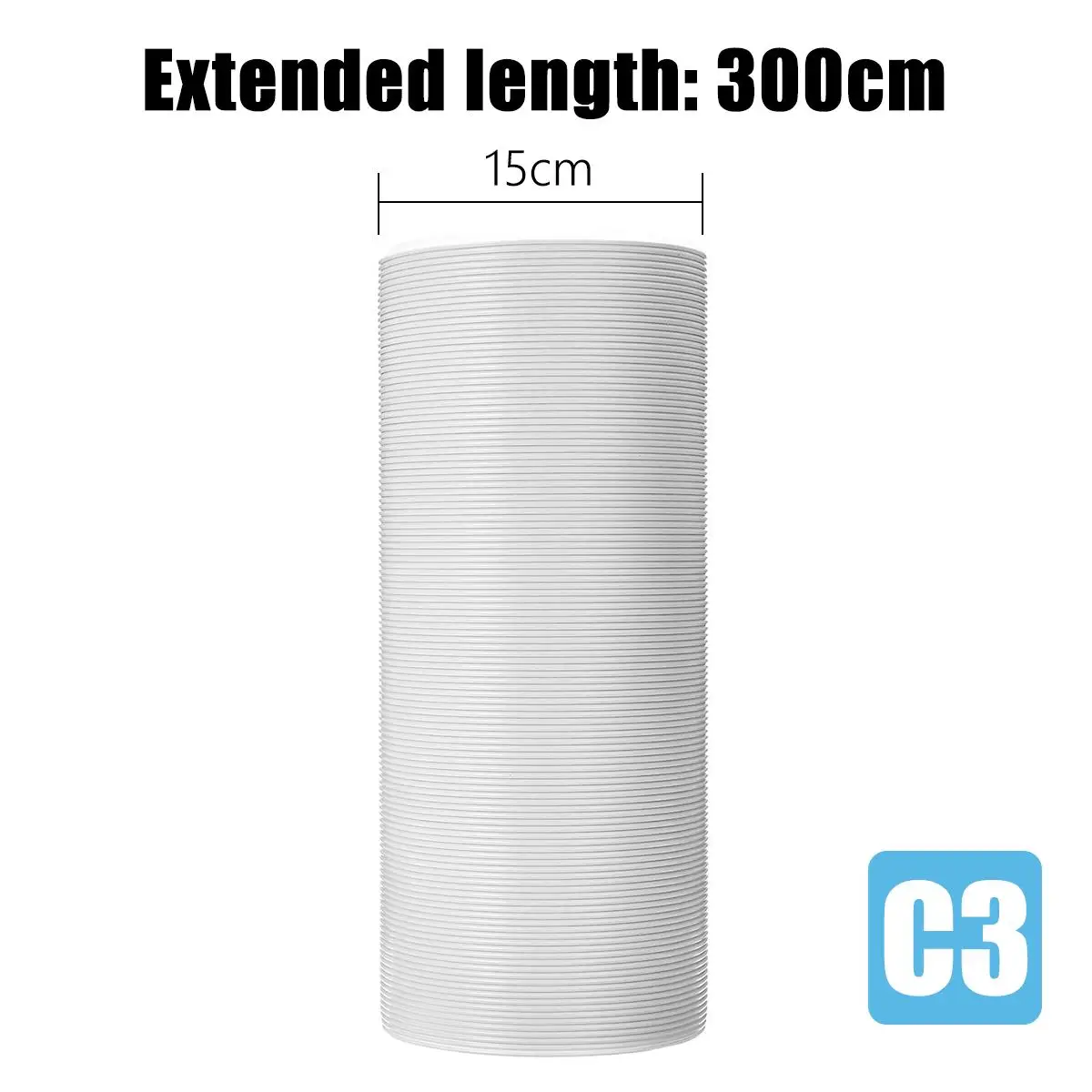 DIA15cm 300cm Hose Портативный кондиционер аксессуары оконная плита двери/окна уплотнение ткань адаптер выхлопной трубы шланга кондиционер запчасти - Цвет: DIA15cm 300cm Hose