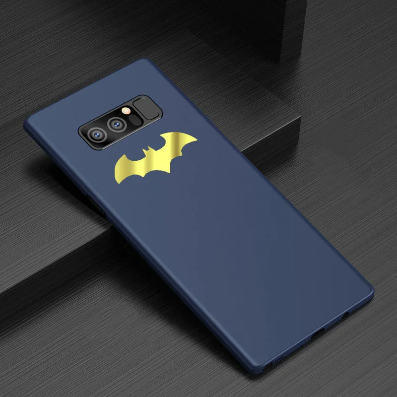 Роскошный Матовый чехол для телефона с Бэтменом для samsung Galaxy Note 9 8 S8 S9 Plus, тонкий жесткий чехол для iPhone XS Max XR X 8 7 6 6 s Plus