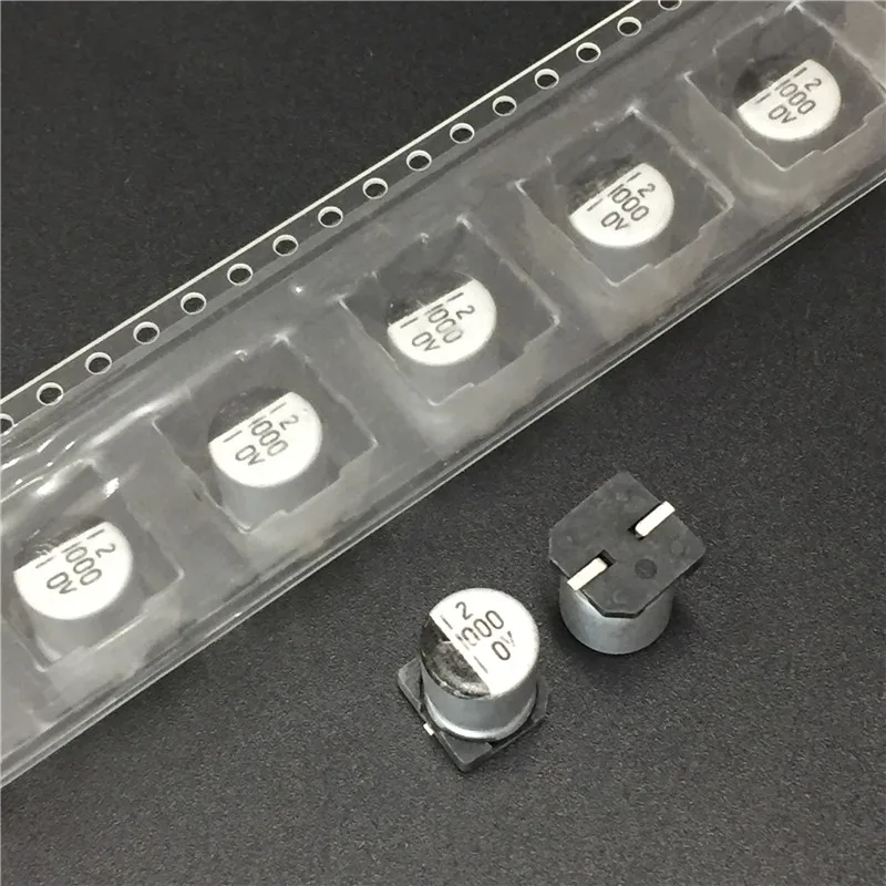 100 шт. 1000 мкФ 10 V 8x10 мм Хорошее качество 10V1000uF SMD алюминиевый электролитический
