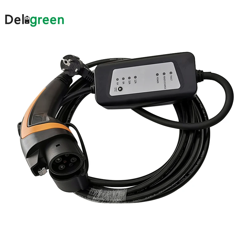 Deligreen быстрый тип 1 EVSE Зарядное устройство переменного тока электромобиль 16А тип 1 штепсельная вилка 3.6KW домашний EV зарядное устройство s