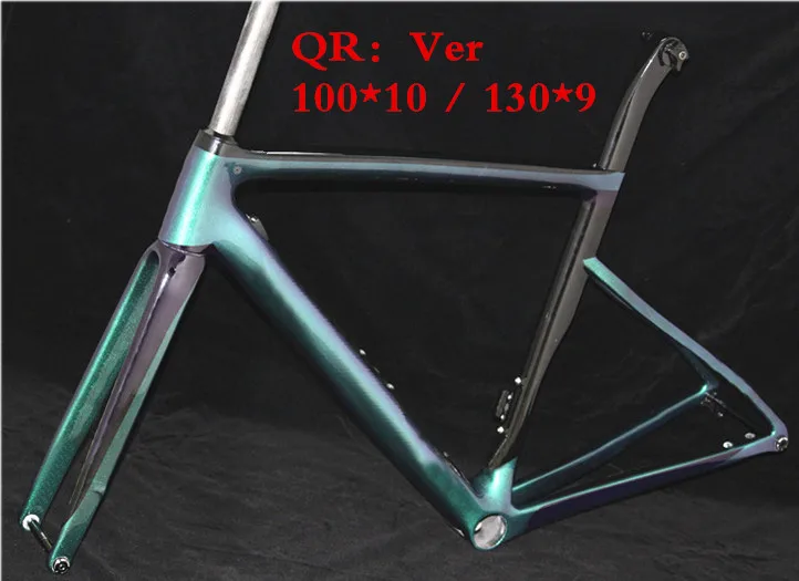 Customizati Хамелеон Sagan 700C Di2 дисковый тормоз и V тормоз карбоновая рама для дорожного велосипеда карбоновая рама для велосипеда BB30 или BSA - Цвет: Зеленый