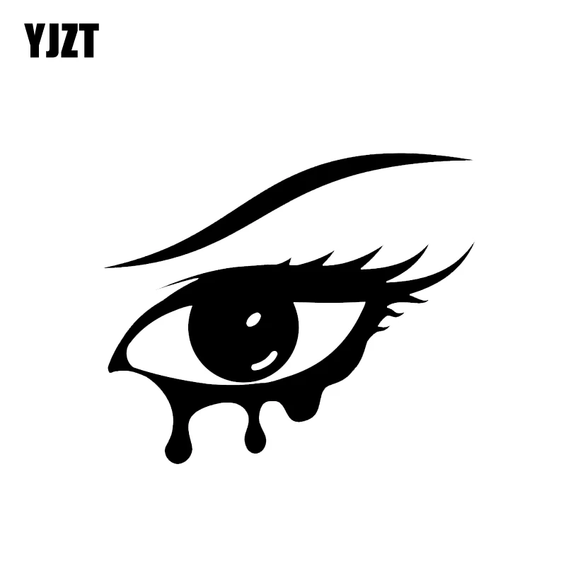 

YJZT 12.9*10.9CM Mysterious Eye Decor Car Sticker Vinyl Accessories Silhouette C12-0516