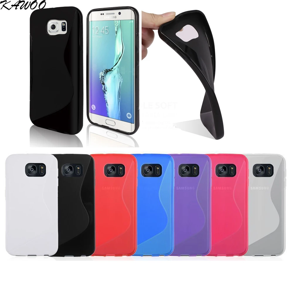 S4 S5 S6 Чехол S-Line Wave мягкий гелевый силиконовый чехол из ТПУ для Samsung Galaxy Mini S7 Edge S8 Plus