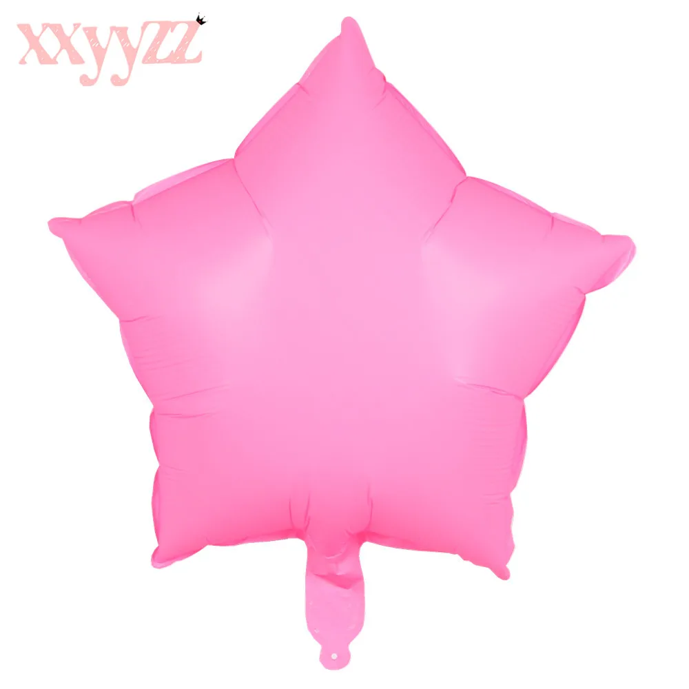 LIGHT Rose red XXYYZZ 18 дюймов Звездные воздушные шары из фольги 45 см пятиконечные Звездные шары мерцающие и блестящие товары для декорации вечеринок на день рождения, свадьбу - Цвет: LIGHT Rose red