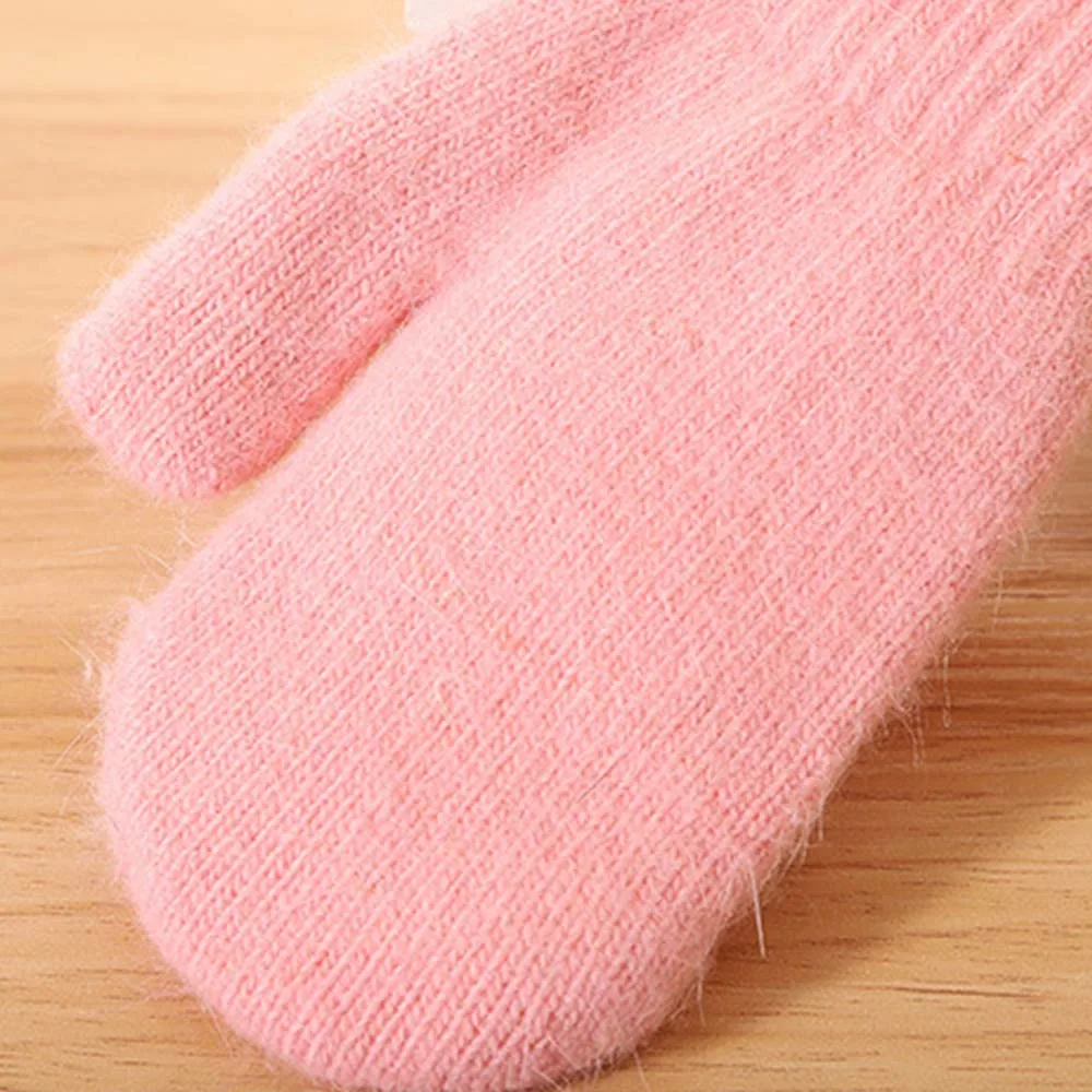Зимние детские толстые теплые перчатки DIY мультфильм шаблон Новый стиль кроличьи