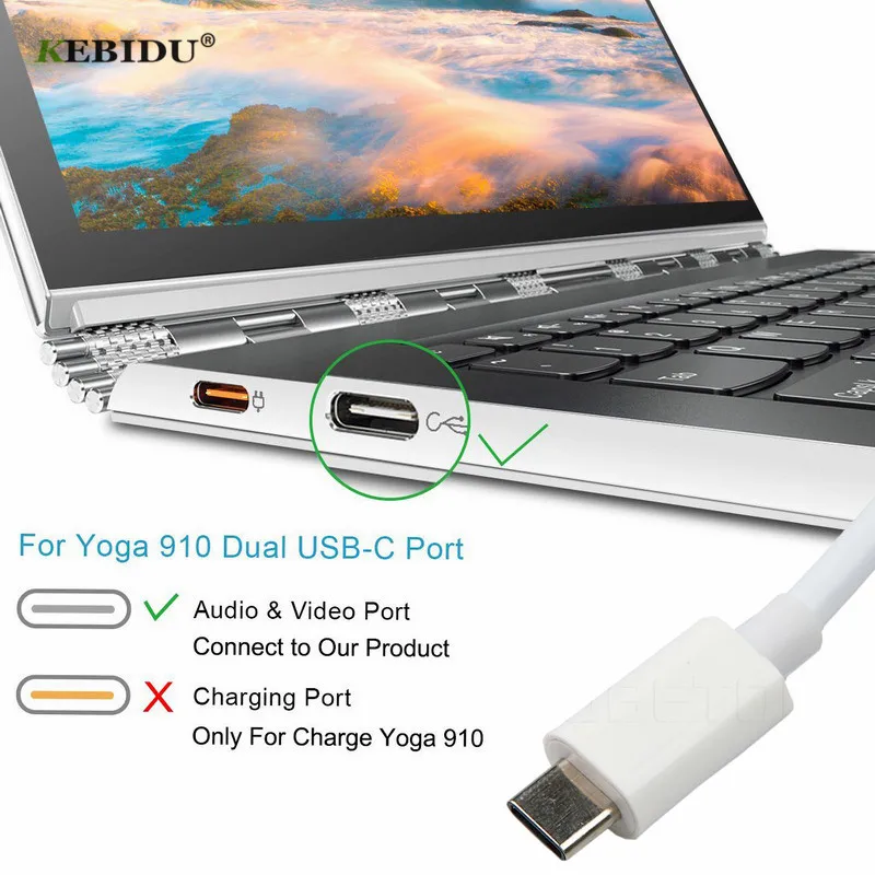 Кабель-адаптер KEBIDU с USB 3 1 на VGA для Macbook 12 дюймов Chromebook Pixel Lumia 950XL | Электроника