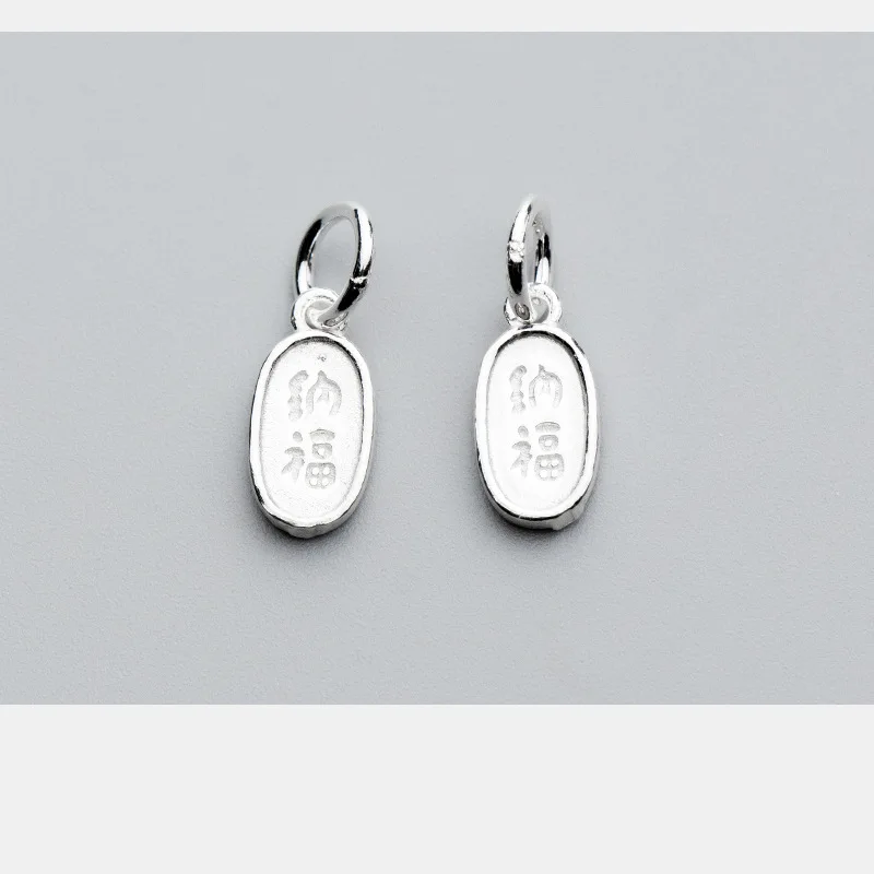 

UQBing Fashion Chinese Word Lucky Nafon Silver Pendant Charms Beads For Bracelet DIY Jewelry Findings