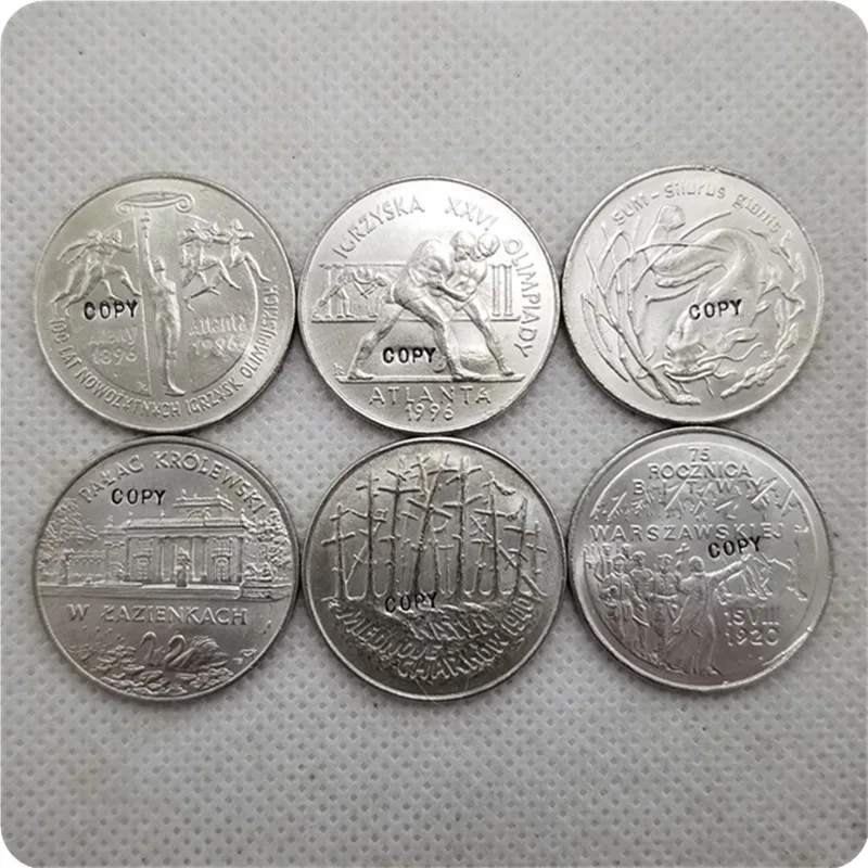1995 2 Zlote полный набор из 6 монет копия памятных Реплика коллекционные